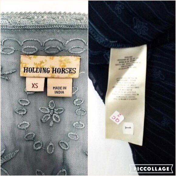 Holding Horses Anthropologie Ocean Dipped Blue Tunic Mini Dress Womens XS NWOT - Picture 6 of 10